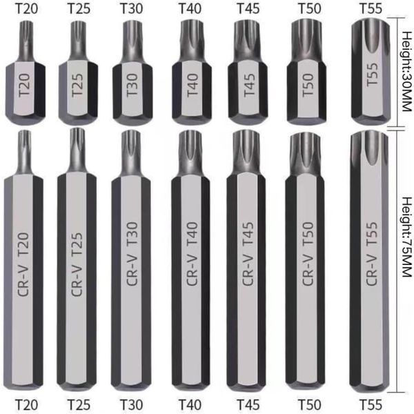 Набір біт з адаптерами 1/2" та 3/8" TORX, HEX, SPLINE 40 предметів REWOLT T1347 RE T1347 фото