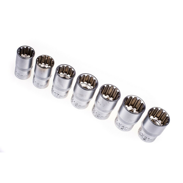 Набор торцевых головок SPLINE 1/2", 8&ndash;32 мм, 19 предметов REWOLT T1348 RE T1348 фото