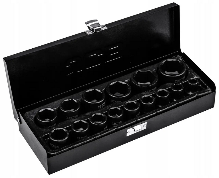 Набор головок ударных JCB Tools JCB-4159-5MPB, 15 ед., 1/2", 6-гранные JCB-4159-5MPB фото